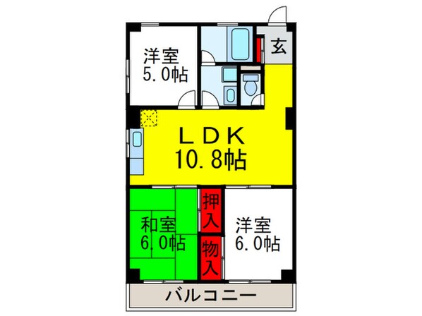 パインハイツの物件間取画像